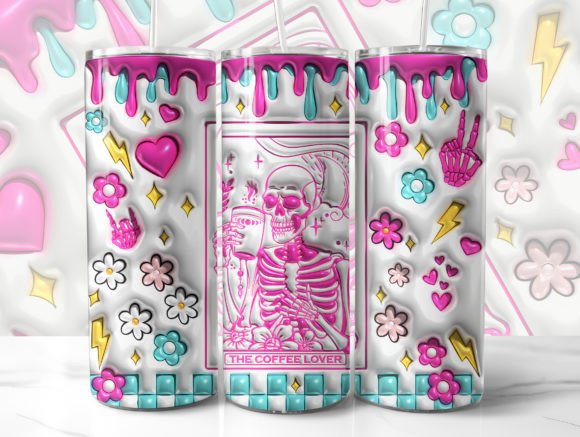 3D Coffee Tarot Card Inflated Tumbler: A Digital Design Resource Review