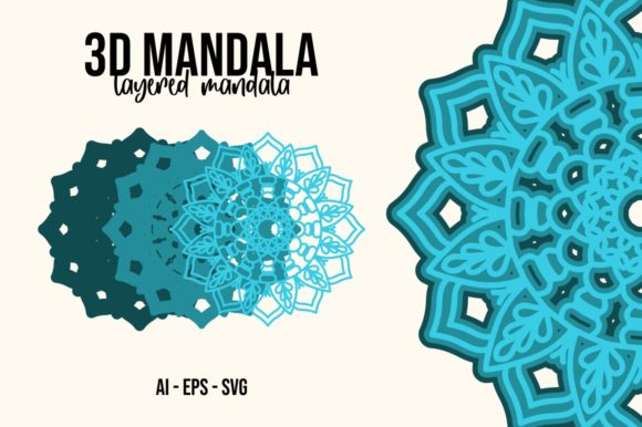 3D Mandala Flower Paper Cut