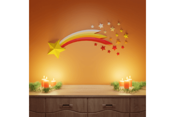 3D Papercraft Shooting Star