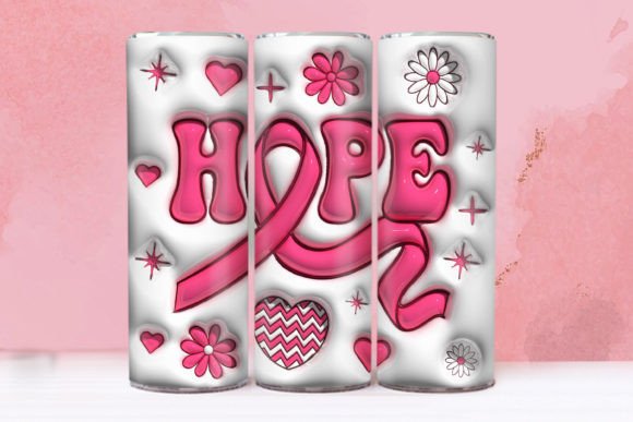 Breast Cancer 3d Inflated Tumbler Wrap