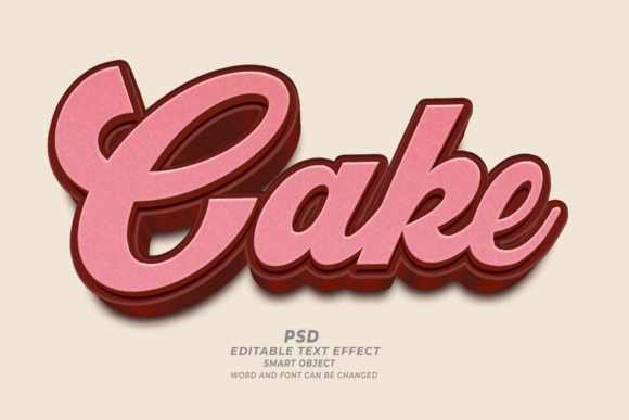 Cake PSD 3D Editable Text Effect: The Ultimate Solution for Professional Typography