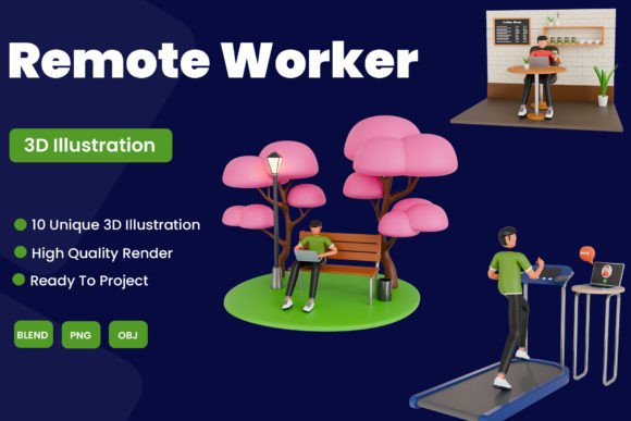 Elevate Your Digital Presence with the 3D Remote Worker Pack