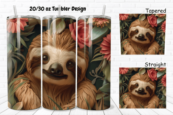 Evaluating the 3D Floral Sloth 20 and 30 Oz Tumbler Wrap for Custom Sublimation Projects