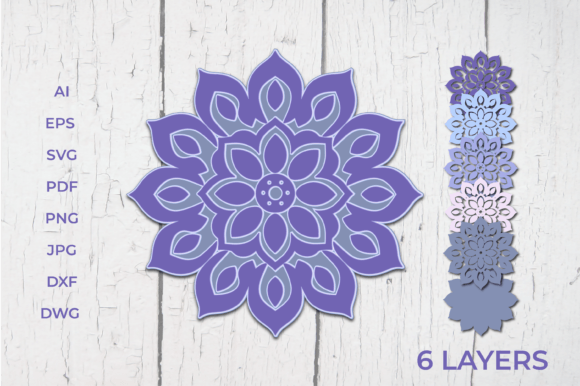 Layered Mandala SVG File, 3d Mandala SVG: Transforming Spaces with Depth and Light