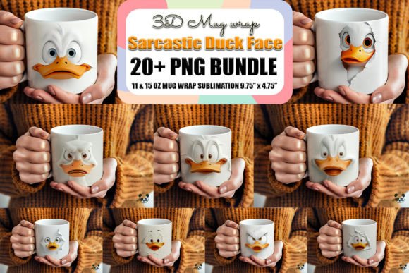Sarcastic Duck Face 3D Mug Wrap Bundle