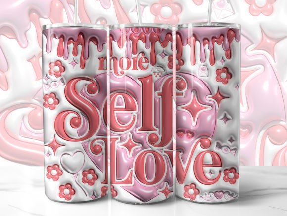 Self Love 3D Tumbler Wrap Sublimation