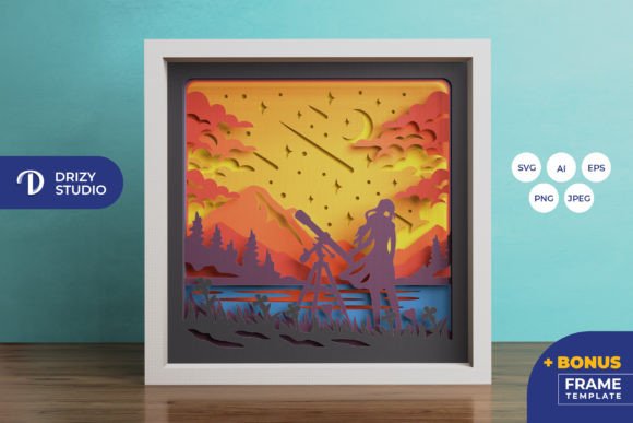 The Art of Depth: Mastering the Girl with a Telescope 3D Shadow Box