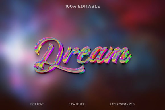 The Magic of Dream Colorful 3D Text: Transform Your Designs with Editable PSD Smart Objects