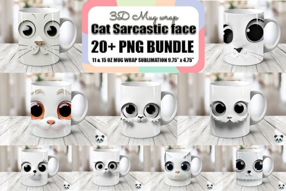 The Ultimate Guide to the Sarcastic Cat Face 3D Mug Wrap Bundle for Custom Sublimation