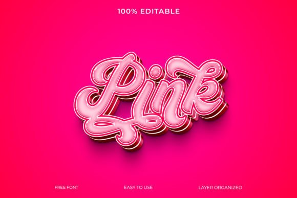 Transform Your Designs Instantly with the Pink 3d Style Editable PSD Text Effect
