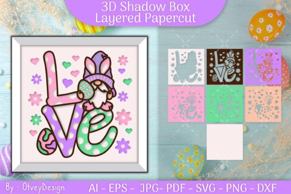Unveiling the Charm of the Love Gnome Easter 3D Shadow Box: From Digital Design to Tangible Masterpiece