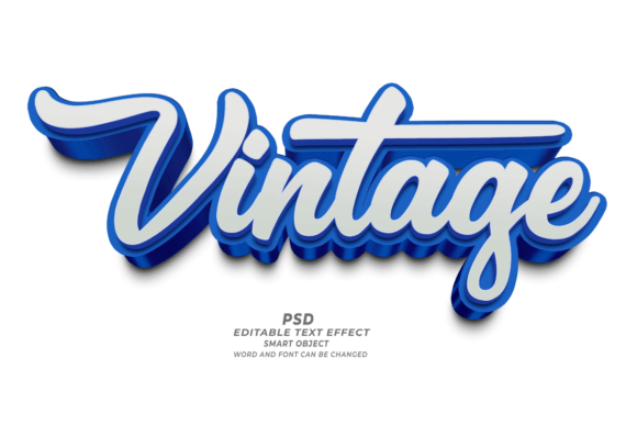 Vintage PSD 3D Editable Text Effect