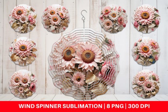 Wind Spinner 3D Sunflower Painting